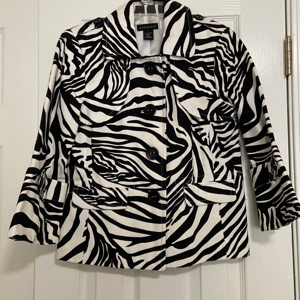 Zebra print short jacket/blazer